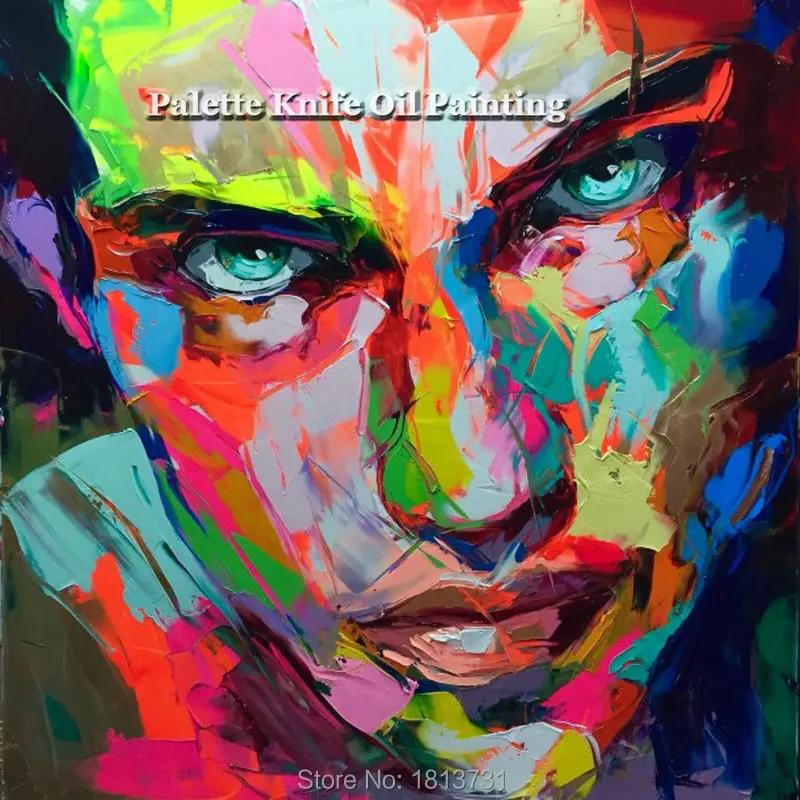 Hand painted Francoise Nielly Palette knife portrait Face Oil painting Character figure canva wall Art picture15-41
Hand painted Francoise Nielly Palette knife portrait Face Oil painting Character figure canva wall Art picture15-41