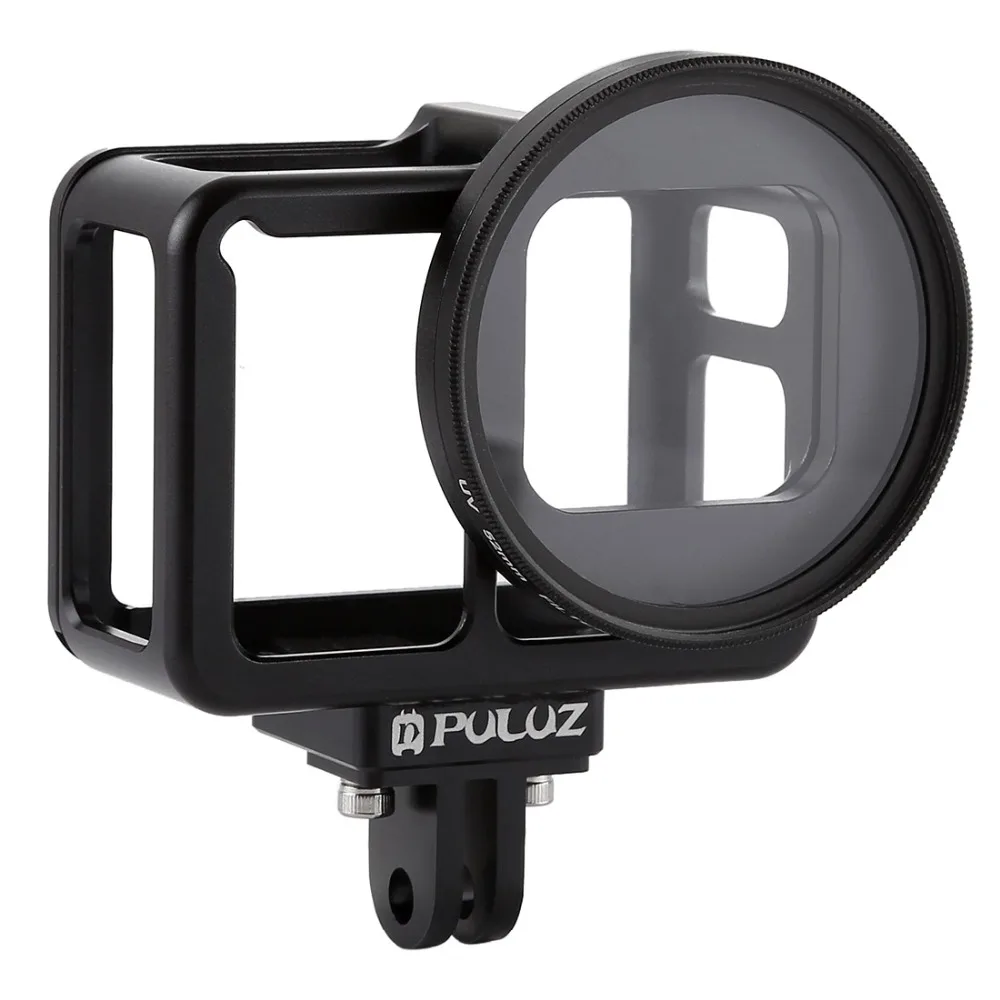 PULUZ Housing Shell CNC Aluminum Alloy Protective Cage Case with Insurance Frame 52mm UV Lens for GoPro HERO7 Silver/White
PULUZ Housing Shell CNC Aluminum Alloy Protective Cage Case with Insurance Frame 52mm UV Lens for GoPro HERO7 Silver/White
