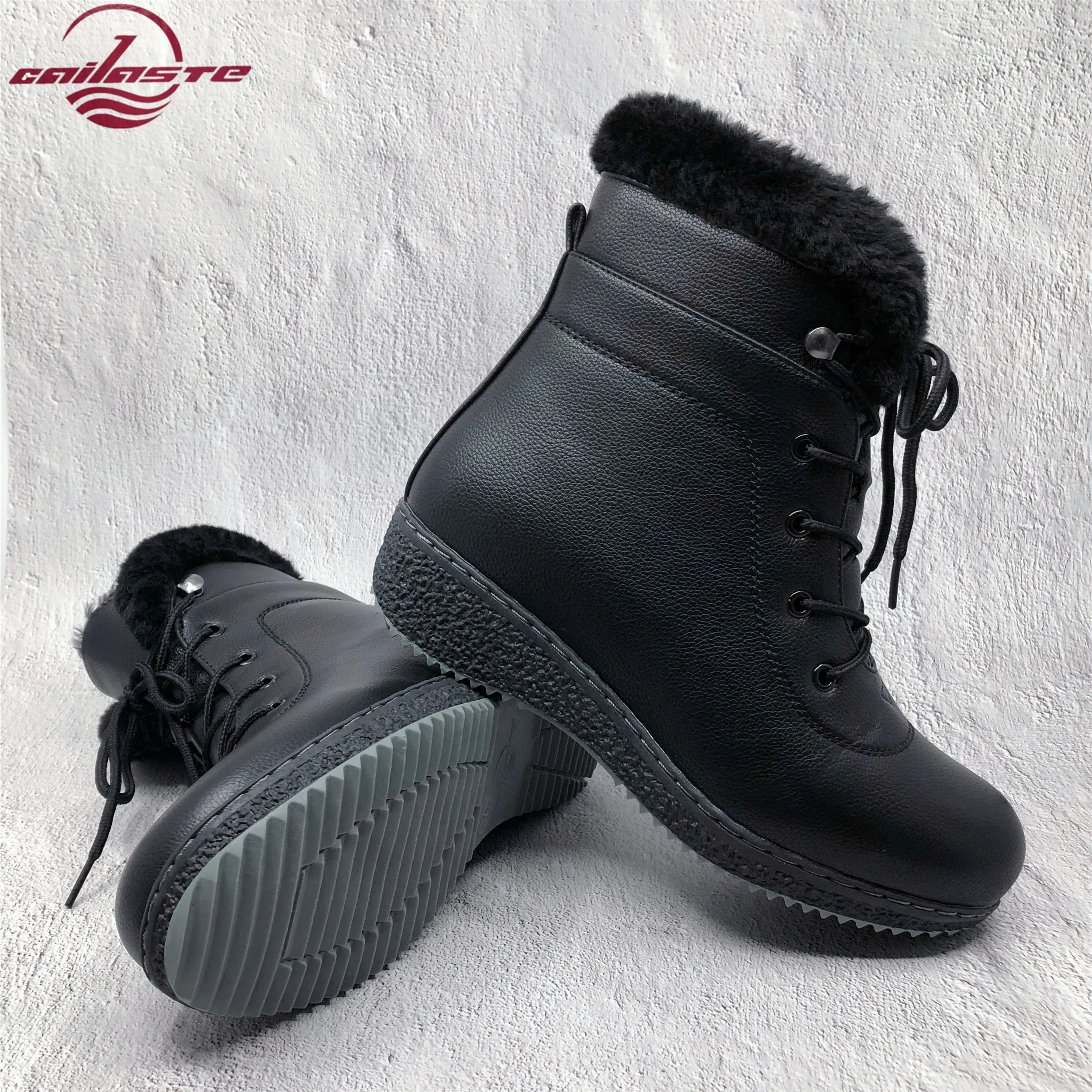 CAILASTE Classic women's winter snow shoes platform round toe lace up ZIP warm fur plush insole ankle boots Non-slip comfortable
CAILASTE Classic women's winter snow shoes platform round toe lace up ZIP warm fur plush insole ankle boots Non-slip comfortable