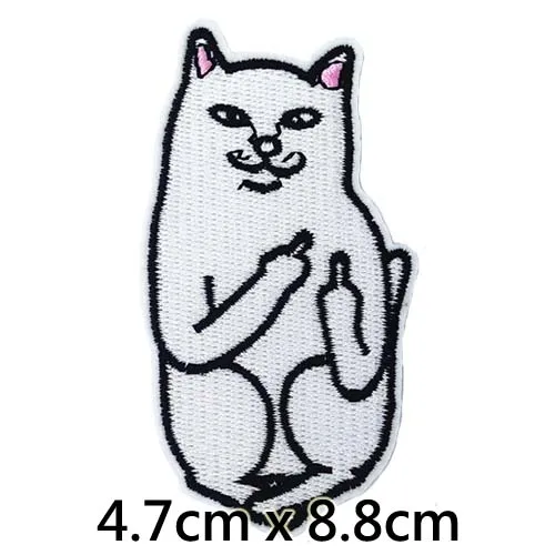 Naughty Cat with Middle Fingers Embroidered Iron on Patch, Cartoon Punk Vest Biker Sticker, Jacket Jean DIY Cloth Accessories
Naughty Cat with Middle Fingers Embroidered Iron on Patch, Cartoon Punk Vest Biker Sticker, Jacket Jean DIY Cloth Accessories