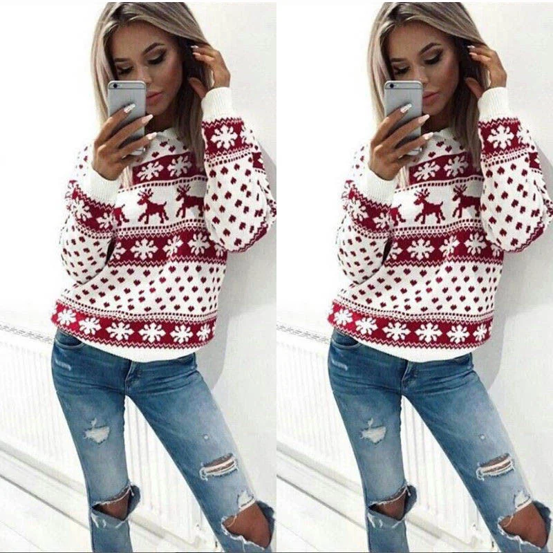 2018 Women Winter Ugly Christmas Sweater Jumper Sweater Pullover Tops Couples Pullover Novelty Christmas Sweater Pull Femme
2018 Women Winter Ugly Christmas Sweater Jumper Sweater Pullover Tops Couples Pullover Novelty Christmas Sweater Pull Femme