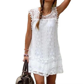 2020 Summer Dress Casual Women Sexy Beach Short Dress Tassel Solid Black White Red Mini Lace Dress Sexy Party Dresses Plus Size 
2020 Summer Dress Casual Women Sexy Beach Short Dress Tassel Solid Black White Red Mini Lace Dress Sexy Party Dresses Plus Size