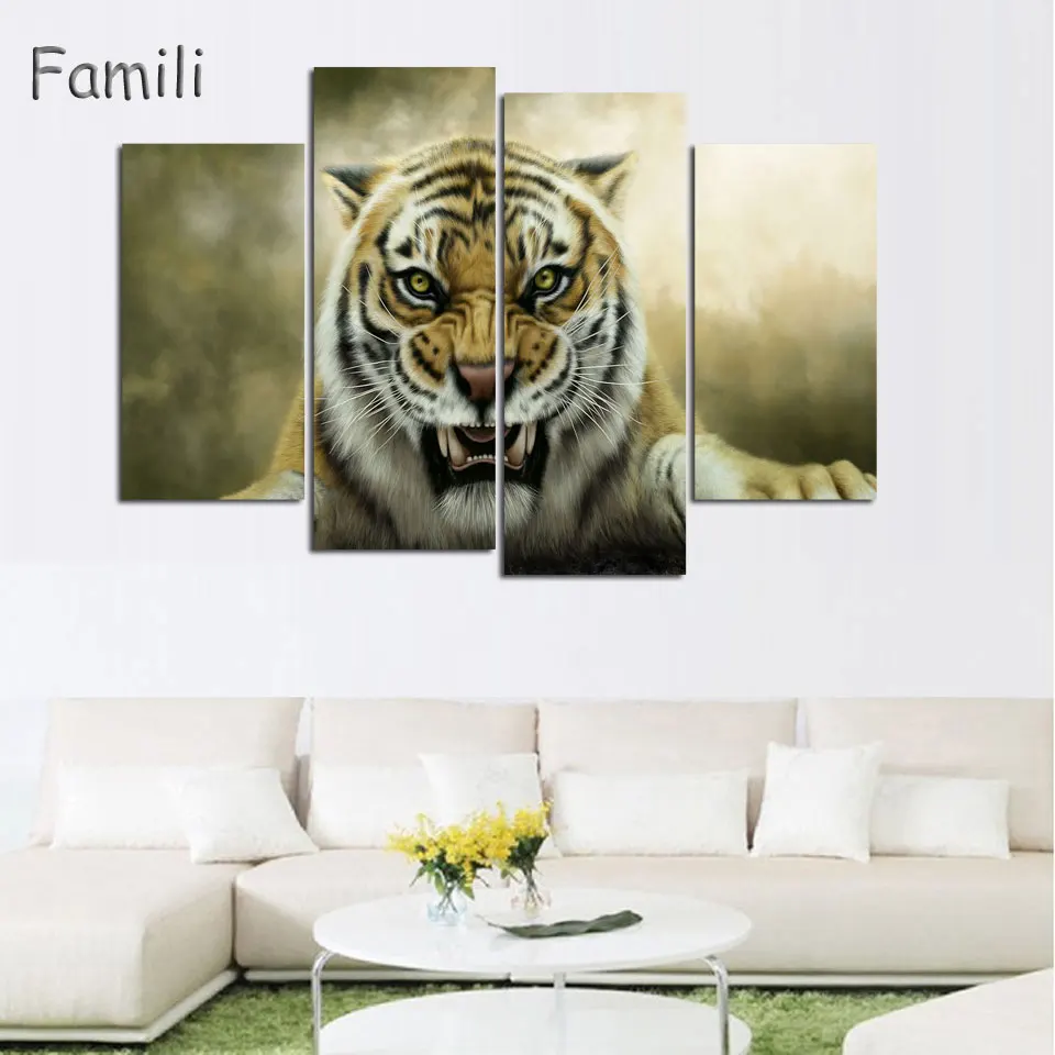 Wall art glowing lion and tiger picture painting for room decor print picture canvas painting unframed 4 pieces
Wall art glowing lion and tiger picture painting for room decor print picture canvas painting unframed 4 pieces