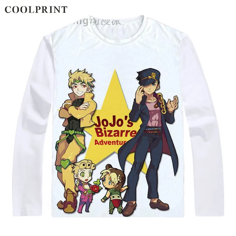 Moe аниме Джоджо футболки для приключений разные стили Рубашка с длинными