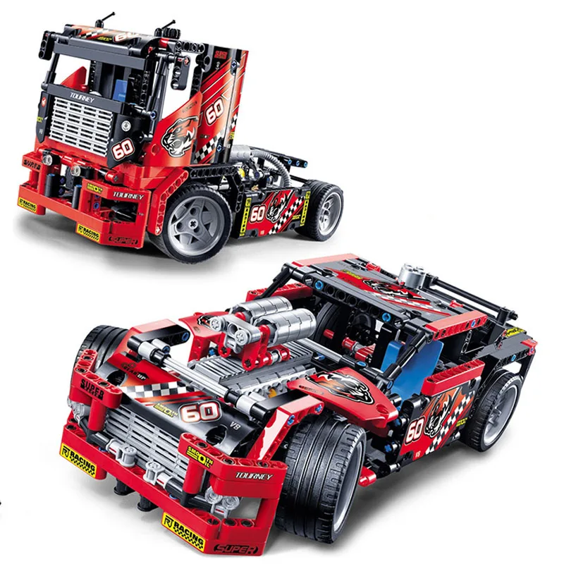 608pcs Race Truck Car 2 In 1 Transformable Model Building Block Sets Decool 3360 DIY Toys Compatible Technic birthday gift
608pcs Race Truck Car 2 In 1 Transformable Model Building Block Sets Decool 3360 DIY Toys Compatible Technic birthday gift