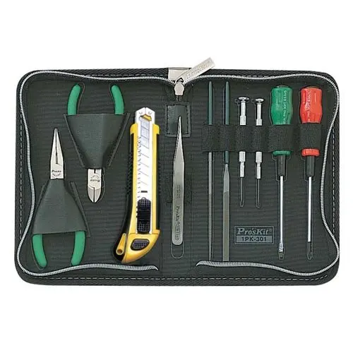 Free Shipping Brand ProsKit 1PK-301 10Pcs Electornic Hand Tool Set Toolkit Pliers Knife Screwdriver Set DIY Repair Tools
Free Shipping Brand ProsKit 1PK-301 10Pcs Electornic Hand Tool Set Toolkit Pliers Knife Screwdriver Set DIY Repair Tools