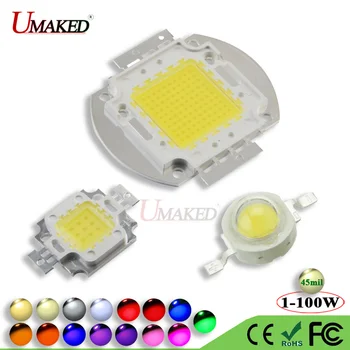 

High Power LED COB Light SMD 45mil chips Natural White 4000-4500K 1W 3W 5W 10W 20W 30W 50W 100W LED Bulb Spotlights COB Diode