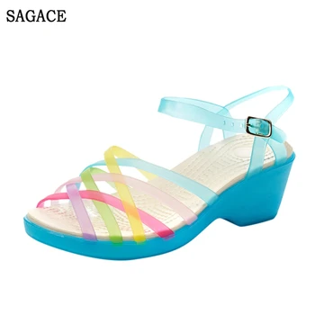 SAGACE Women's Summer Wedges With Jelly Shoes TPU Non-Slip High Heel Roman Sandals Sexy High Quality Outsid Ladies Shoes
SAGACE Women's Summer Wedges With Jelly Shoes TPU Non-Slip High Heel Roman Sandals Sexy High Quality Outsid Ladies Shoes