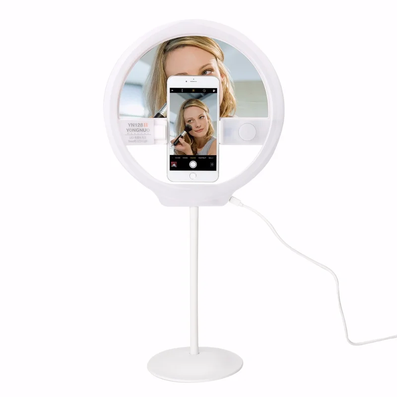 YONGNUO YN128 II Youtube Camera Photo/Studio/Phone/Video LED Light Ring Photographic Lighting Dimmable Ring Lamp for Phone X/8p
YONGNUO YN128 II Youtube Camera Photo/Studio/Phone/Video LED Light Ring Photographic Lighting Dimmable Ring Lamp for Phone X/8p