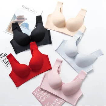Women Sexy Push Up Bra Leisure Seamless Solid Color Smooth No Steel Ring Wire Free Deep V Gathered Adjustable underwear
Women Sexy Push Up Bra Leisure Seamless Solid Color Smooth No Steel Ring Wire Free Deep V Gathered Adjustable underwear