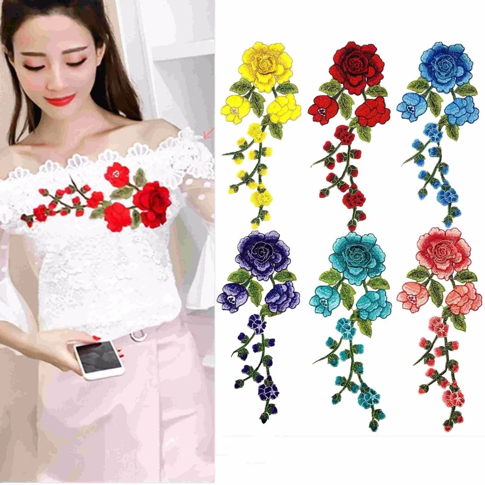1Pcs 33*15cm Colorful Peony Flower Embroidered Collar Patches For Dress Handmade Clothing Sewing Accessories DIY Applique
1Pcs 33*15cm Colorful Peony Flower Embroidered Collar Patches For Dress Handmade Clothing Sewing Accessories DIY Applique