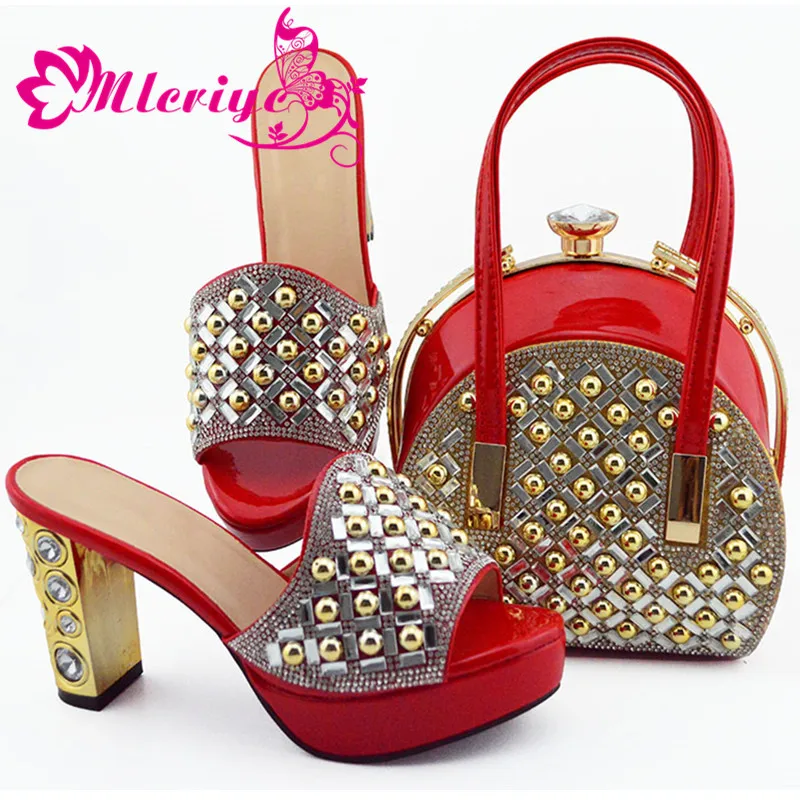 Hot Selling African Shoes And Bag Set Nigerian Design Matching Shoes And Bag Set Italian For Wedding Party in Red Color
Hot Selling African Shoes And Bag Set Nigerian Design Matching Shoes And Bag Set Italian For Wedding Party in Red Color