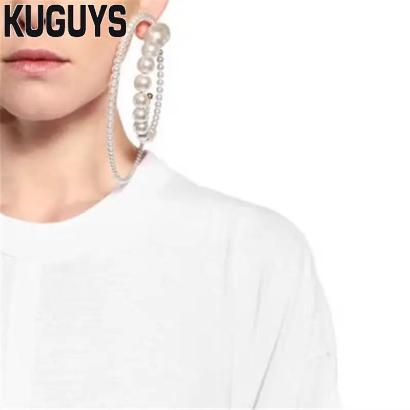 KUGUYS White Pearl Large Earring for Womens Jewelry Vintage Hyperbole Beads Hoop Earring Wedding Party Accessories Brincos
KUGUYS White Pearl Large Earring for Womens Jewelry Vintage Hyperbole Beads Hoop Earring Wedding Party Accessories Brincos