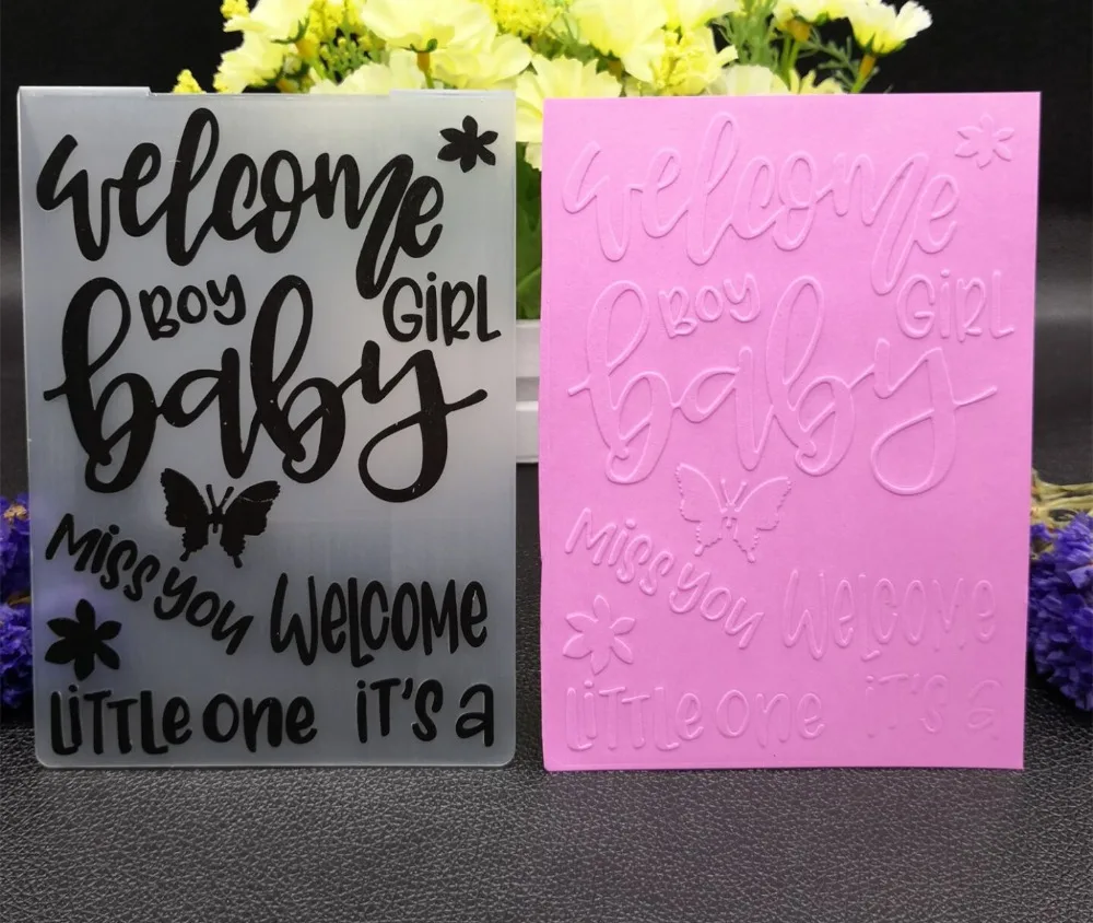 PLASTIC EMBOSSING FOLDER Common words baby DIY scrapbook album card gift packing decoration cutting dies paper craft
PLASTIC EMBOSSING FOLDER Common words baby DIY scrapbook album card gift packing decoration cutting dies paper craft
