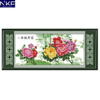 NKF Wealth with Flower Cross Stitch Pattern Chinese Flower Design Drawing Set Embroidery Needlework Cross Stitch for Home Decor
NKF Wealth with Flower Cross Stitch Pattern Chinese Flower Design Drawing Set Embroidery Needlework Cross Stitch for Home Decor