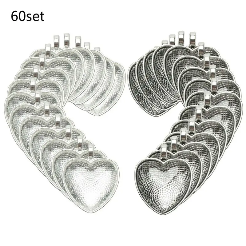 JAVRICK 30Pcs Heart Bezels Silver Pendant Trays with Glass Cabochon Jewelry Making
JAVRICK 30Pcs Heart Bezels Silver Pendant Trays with Glass Cabochon Jewelry Making