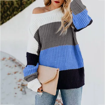 KLV 2019 TOP Womens Off The Shoulder Sweater Casual Knitted Loose Long Sleeve Pullover 2.25
KLV 2019 TOP Womens Off The Shoulder Sweater Casual Knitted Loose Long Sleeve Pullover 2.25