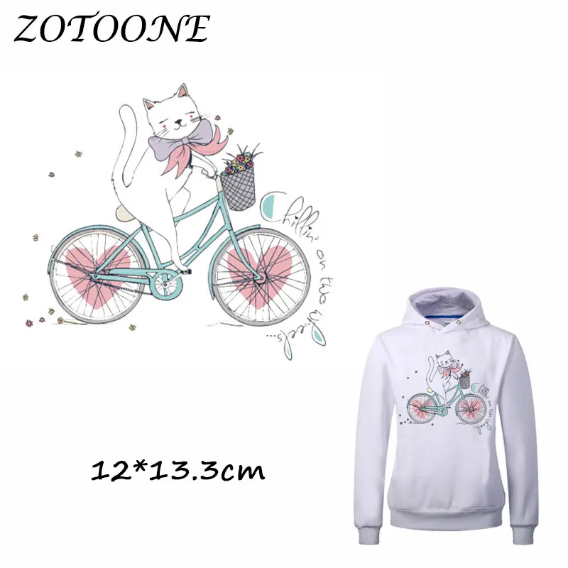 ZOTOONE Cute Bike Cat Patch for Clothing Iron-On Garment Heat Transfer Washable Badges Diy Accessory T Shirt Applique Patches C
ZOTOONE Cute Bike Cat Patch for Clothing Iron-On Garment Heat Transfer Washable Badges Diy Accessory T Shirt Applique Patches C