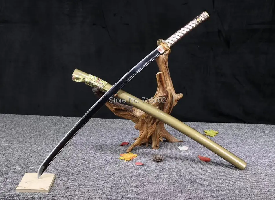 60HRC Japanese Katana Samurai Sword Saber quench Tisco manganese steel Blade Full Tang Wood Saya
60HRC Japanese Katana Samurai Sword Saber quench Tisco manganese steel Blade Full Tang Wood Saya
