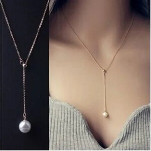 Trendy wedding party gift Simple Imitation pearl pendant necklace female adjustable Clavicle necklace Best gift for friends
Trendy wedding party gift Simple Imitation pearl pendant necklace female adjustable Clavicle necklace Best gift for friends