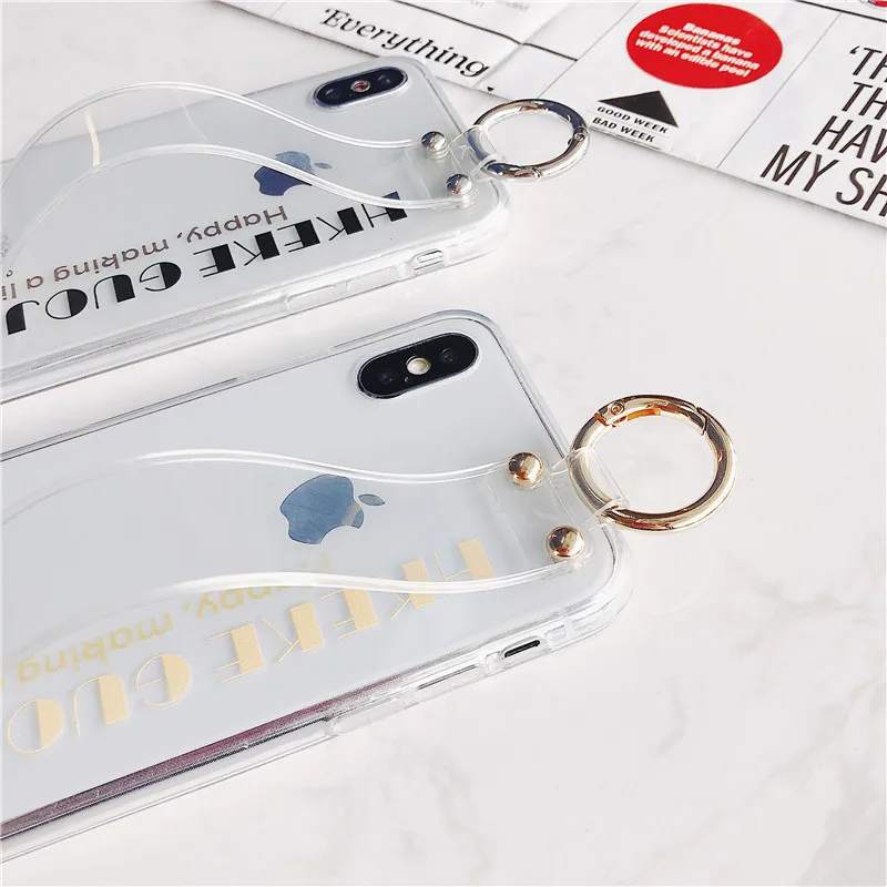 Transparenet Wrist Strap Cover for Iphoen 8 7 Plus Case TPU+PC Simple Clear Phone Case for Iphone Xs/Xs Max 6 6S Plus Xr X Cover
Transparenet Wrist Strap Cover for Iphoen 8 7 Plus Case TPU+PC Simple Clear Phone Case for Iphone Xs/Xs Max 6 6S Plus Xr X Cover