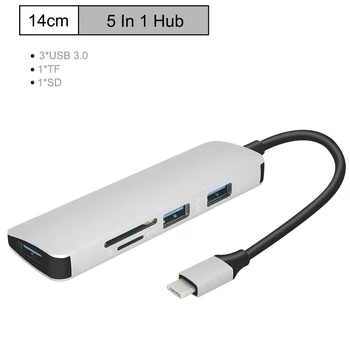 5 in 1 USB C Hub to USB 3.0 /TF /SD Adapter Charging Port Type C Hub for MacBook Pro Samsung Galaxy S8 USB C HUB
5 in 1 USB C Hub to USB 3.0 /TF /SD Adapter Charging Port Type C Hub for MacBook Pro Samsung Galaxy S8 USB C HUB