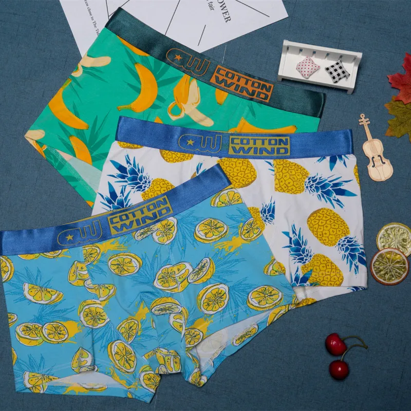 Original Design Cotton Male Underwear Fruit Cartoon Pattern Mens Boxers Breathable U Pouch Sexy Underpants Seamless Calzoncillos
Original Design Cotton Male Underwear Fruit Cartoon Pattern Mens Boxers Breathable U Pouch Sexy Underpants Seamless Calzoncillos