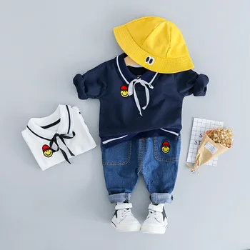 Baby Girls Boys Clothes Suit Toddler Infant Clothing Sets For 1-4 Years Spring Smiling face T Shirt Jeans Kids Children Costume
Baby Girls Boys Clothes Suit Toddler Infant Clothing Sets For 1-4 Years Spring Smiling face T Shirt Jeans Kids Children Costume