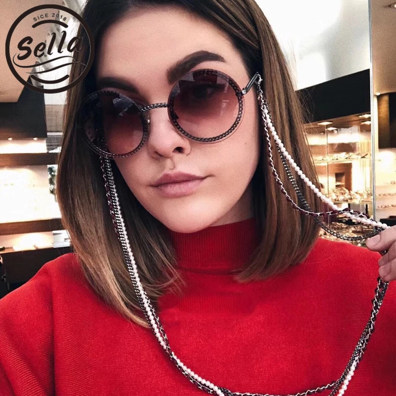 Sella New Trending Fashion Women Round Sunglasses Brand Designer Luxury Vintage Ladies Gradient Lens Clear Eyewear Glasses Shade
Sella New Trending Fashion Women Round Sunglasses Brand Designer Luxury Vintage Ladies Gradient Lens Clear Eyewear Glasses Shade
