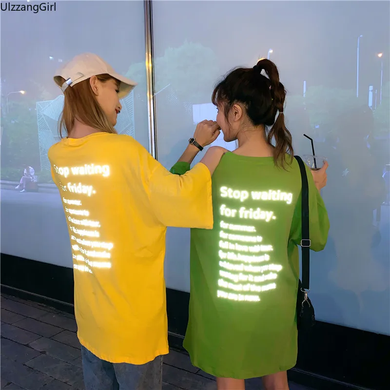 Graphic Letter Star Reflective Loose T Shirt Tee T-Shirt Top Harajuku Streetwear Korean Women Hip Hop Casual Fashion Couple 2019
Graphic Letter Star Reflective Loose T Shirt Tee T-Shirt Top Harajuku Streetwear Korean Women Hip Hop Casual Fashion Couple 2019