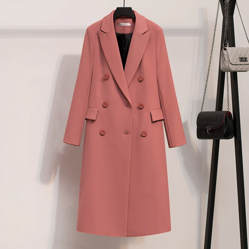 Straight Slim fit suit female coat 2019 new Korean version long double-breasted solid color chic suit wear simple coat women s53
Straight Slim fit suit female coat 2019 new Korean version long double-breasted solid color chic suit wear simple coat women s53
