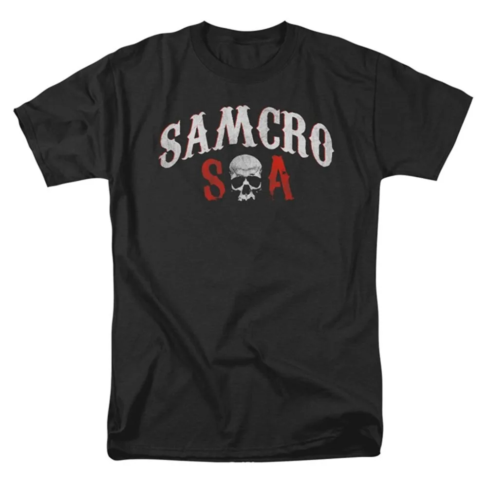 Новинка 2019 модная крутая Мужская футболка Черная в стиле анархии Forever Samcro|men