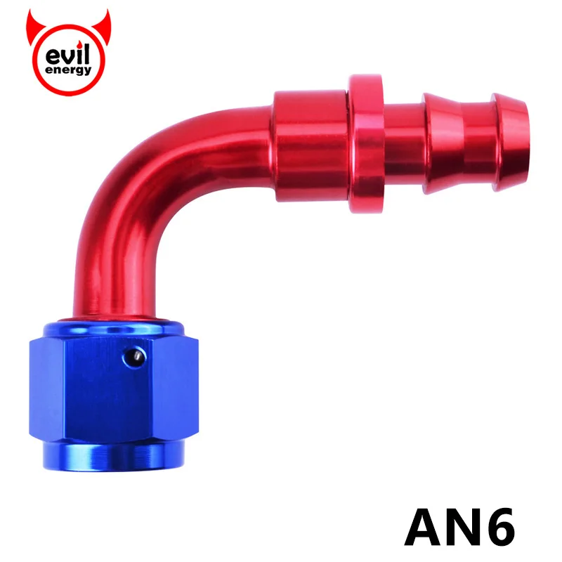 6 AN AN-6 AN6 6# 90 Degree Racing Aluminum Hose End Fitting Push On Lock Oil Adapter 
6 AN AN-6 AN6 6# 90 Degree Racing Aluminum Hose End Fitting Push On Lock Oil Adapter