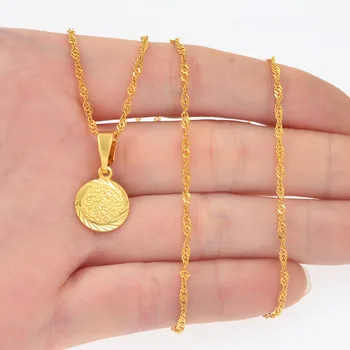 Anniyo SMALL Charm Pendant and Wave Chains for Women Girls Gold Color Mini Metal Coin Pendant Jewelry Gifts #171506
Anniyo SMALL Charm Pendant and Wave Chains for Women Girls Gold Color Mini Metal Coin Pendant Jewelry Gifts #171506