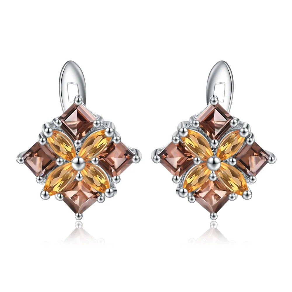 Gem's Ballet Multicolor Natural Citrine Smoky Quartz Stud Earrings 925 Sterling Silver Earrings For Women Wedding Fine Jewelry
Gem's Ballet Multicolor Natural Citrine Smoky Quartz Stud Earrings 925 Sterling Silver Earrings For Women Wedding Fine Jewelry
