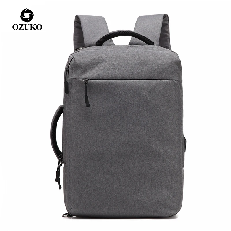 

OZUKO New Men Laptop Backpack Water Repellent Schoolbag for Teenager Student Casual Style Backpack Women Travel Mochila Rucksack