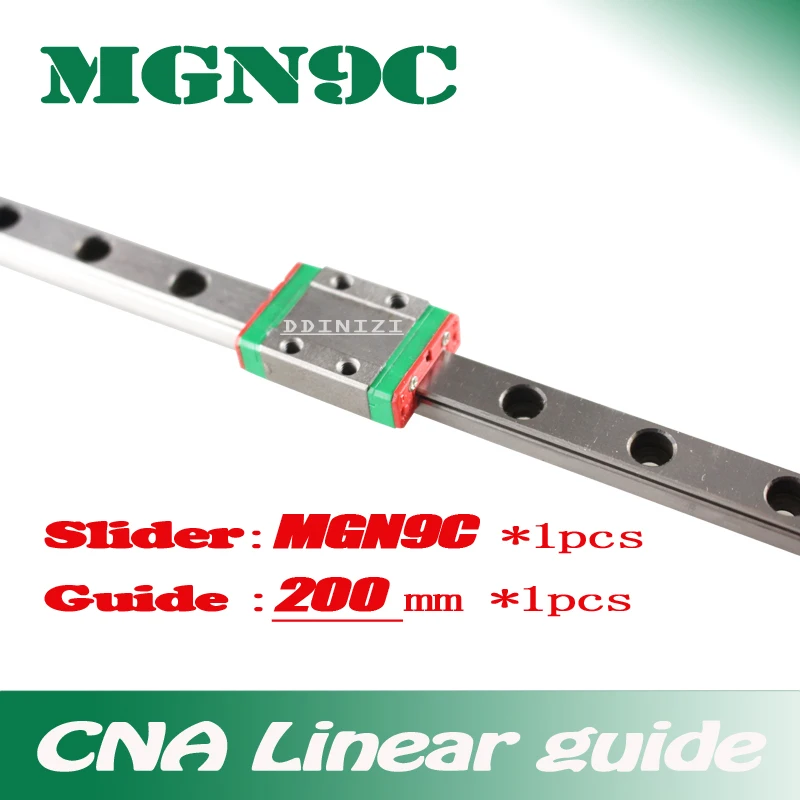 9mm Linear Guide MGN9 L= 200mm linear rail way + MGN9C Long linear carriage for CNC X Y Z Axis Free shipping
9mm Linear Guide MGN9 L= 200mm linear rail way + MGN9C Long linear carriage for CNC X Y Z Axis Free shipping