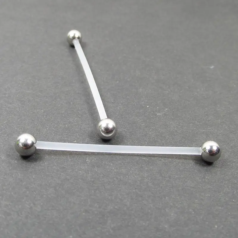 2 Pieces 14G 1.6mm 38mm Long Straight Industrial Barbell Clear Soft Bar Rings Tragus Ear Piercing Body Jewelry
2 Pieces 14G 1.6mm 38mm Long Straight Industrial Barbell Clear Soft Bar Rings Tragus Ear Piercing Body Jewelry