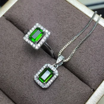 [MeiBaPJ Natural Diopside Gemstone Heart Ring and Necklace for Women Real 925 Sterling Silver Green Stone Fine Jewelry Set
[MeiBaPJ Natural Diopside Gemstone Heart Ring and Necklace for Women Real 925 Sterling Silver Green Stone Fine Jewelry Set
