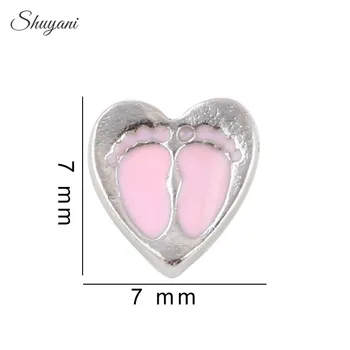 F142 Wholesale 20PCS Pink Baby Feet Charms Silver Heart Floating Locket Charms for Living Memory Locket
F142 Wholesale 20PCS Pink Baby Feet Charms Silver Heart Floating Locket Charms for Living Memory Locket