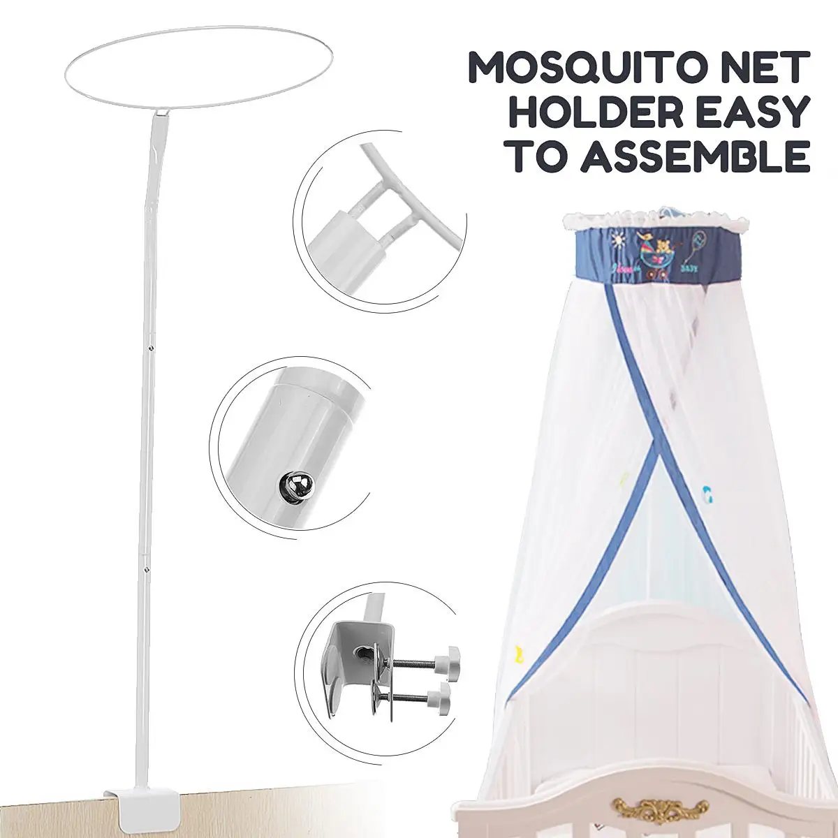 Universal Summer Mosquito Net Stand Crib Net Holder Baby Crib Mosquito Netting Holder Canopy Drape Holder Bed Support
Universal Summer Mosquito Net Stand Crib Net Holder Baby Crib Mosquito Netting Holder Canopy Drape Holder Bed Support