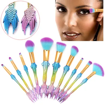 10Pcs Mermaid Make Up Foundation Eye shadow Makeup Brushes Eyeliner Brush Make up Portable Eye Brush SetF6.11
10Pcs Mermaid Make Up Foundation Eye shadow Makeup Brushes Eyeliner Brush Make up Portable Eye Brush SetF6.11