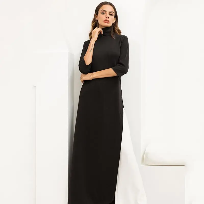 Women Fashion Plus Size Maxi Dress Asymmetric Western Style Turtleneck Pullover Stretch Casual Black Knitted Oversize Long Dress
Women Fashion Plus Size Maxi Dress Asymmetric Western Style Turtleneck Pullover Stretch Casual Black Knitted Oversize Long Dress