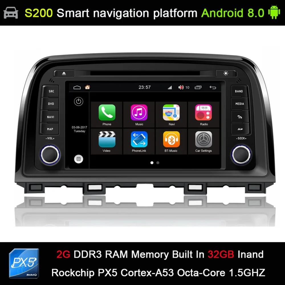 Android 8.0 system PX5 Octa 8-Core CPU 2G Ram 32GB Rom Car DVD Radio GPS Navigation for Mazda CX 5 CX5 Atenza 2012-2016
Android 8.0 system PX5 Octa 8-Core CPU 2G Ram 32GB Rom Car DVD Radio GPS Navigation for Mazda CX 5 CX5 Atenza 2012-2016