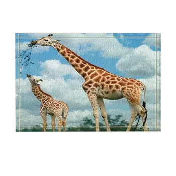Custom Carpet Kitchen Mats For Floor Mat Giraffes Decor, Mom and Kid Giraffe on Tropical Steppe Bath Rugs, Non-Slip Doormat
Custom Carpet Kitchen Mats For Floor Mat Giraffes Decor, Mom and Kid Giraffe on Tropical Steppe Bath Rugs, Non-Slip Doormat
