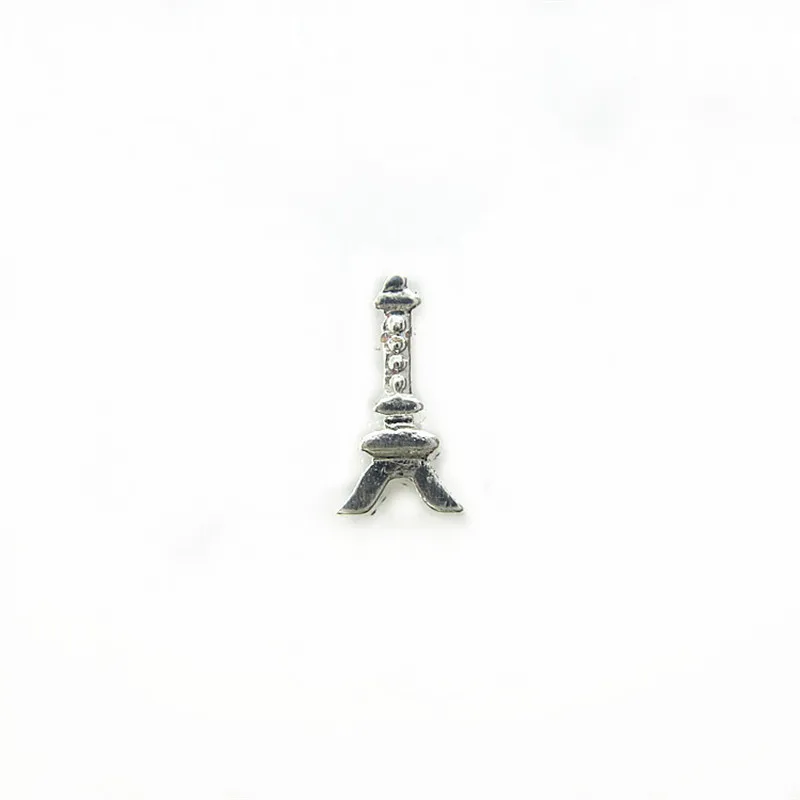 

Hot Selling 30pcs Eiffel Tower Floating Charms Living Glass Memory Floating Lockets Pendants Charms DIY Jewelry Charm