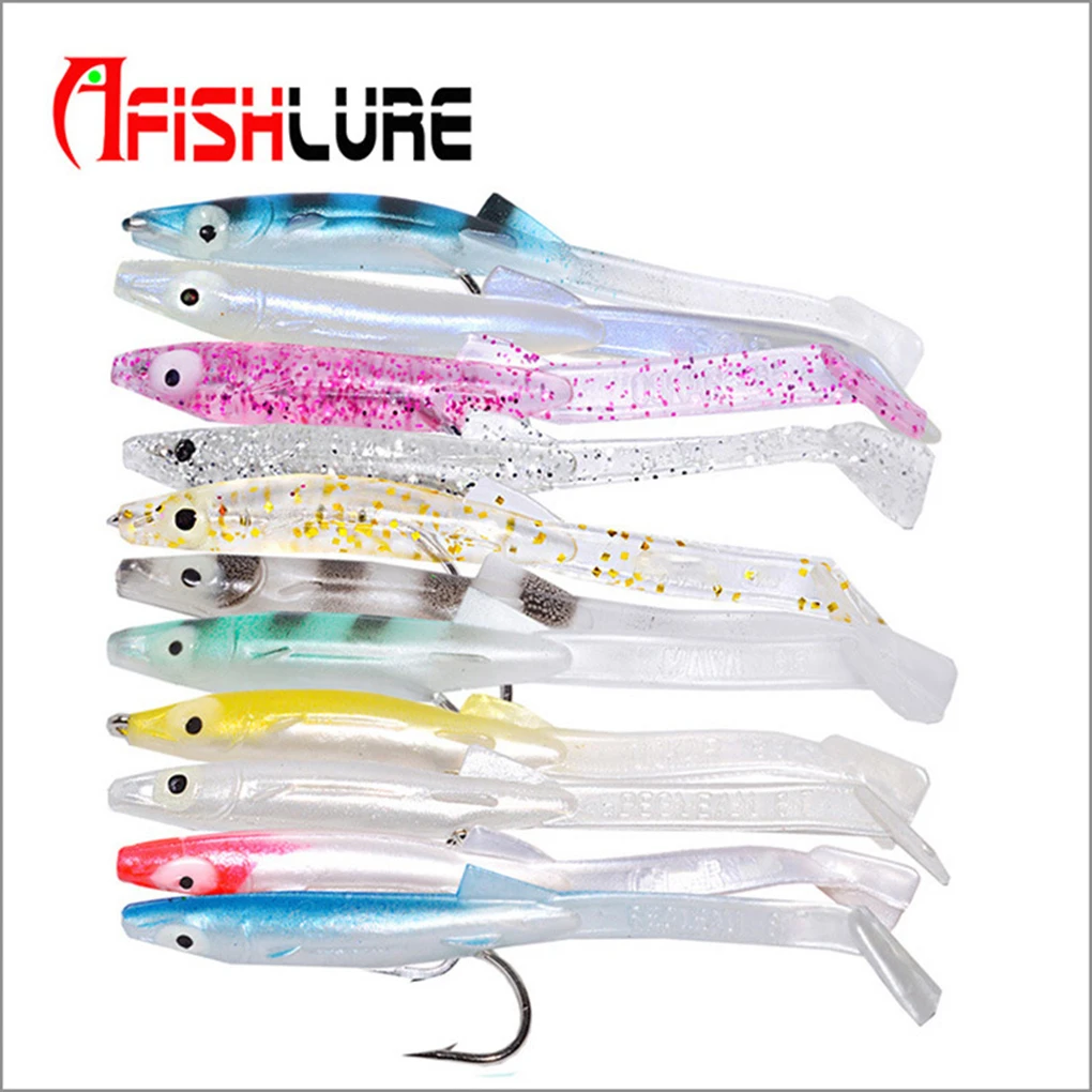6pcs/set Soft Sea Eel Lures 80mm/2.3g profissional simulation lures Bait Paddle Tail Sand Eel Artificial Lures High Quality
6pcs/set Soft Sea Eel Lures 80mm/2.3g profissional simulation lures Bait Paddle Tail Sand Eel Artificial Lures High Quality