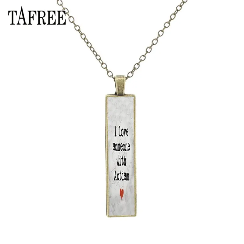 TAFREE New Rectangle Faith Pendant Necklace Glass I Love Someone with Autism Image Cabochon Necklaces Statement Jewelry SC167
TAFREE New Rectangle Faith Pendant Necklace Glass I Love Someone with Autism Image Cabochon Necklaces Statement Jewelry SC167