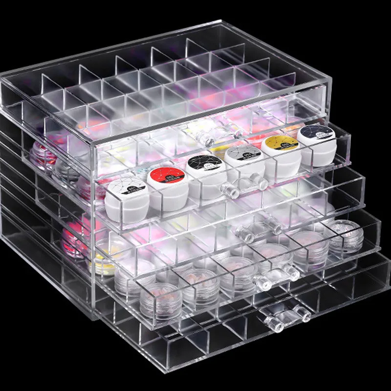 Nail Jewelry Storage Box 5 Layer 120 Grid Drawer Type Large Capacity Acrylic Transparent Detachable Desktop Storage Box
Nail Jewelry Storage Box 5 Layer 120 Grid Drawer Type Large Capacity Acrylic Transparent Detachable Desktop Storage Box