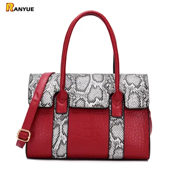 Patchwork Women's Bag Snake Crocodile Print Pu Leather Tote Bag Women Handbags Big Large Capacity Women Shoulder Bags Messenger
Patchwork Women's Bag Snake Crocodile Print Pu Leather Tote Bag Women Handbags Big Large Capacity Women Shoulder Bags Messenger